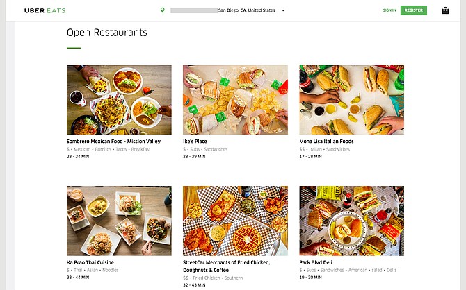 A decent selection of restaurants for UberEATS, with more on the way