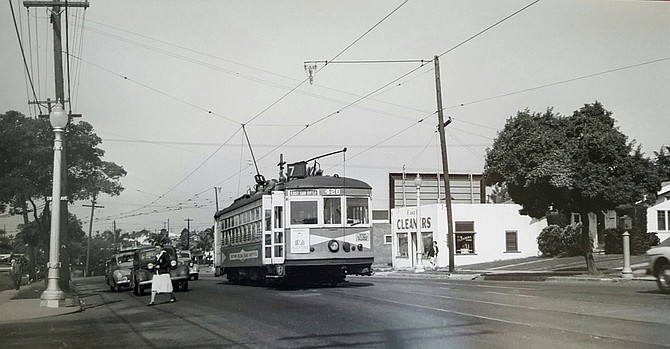 Historic trolley line that used to go down University when Sally Wong was built (taken out in the 1940s). 