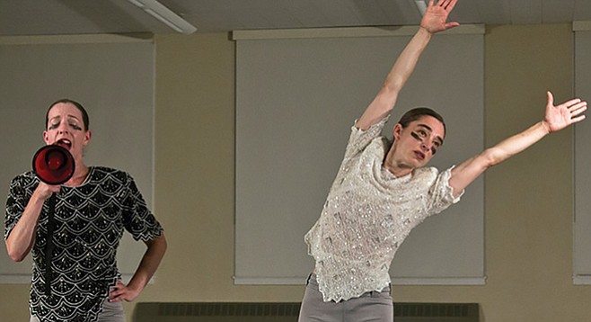 Monica Bill Barnes (right) and Anna Bass would have you do the wave; and see modern dance as fun and accessible, rather than strange and off-putting.
