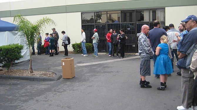 line for Free Comic Book Day event at Southern California Comics