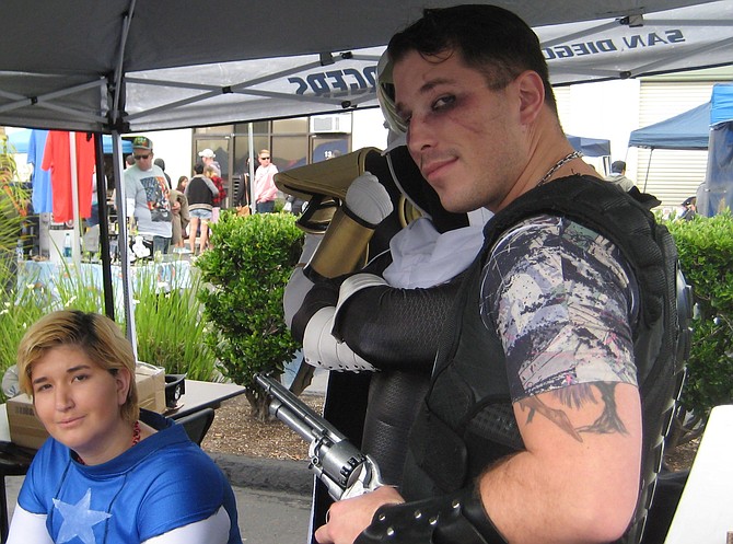 Captain America and Cos-Losseum founder Dan Posey as Punisher