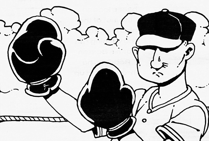 Late one night, after a full day of drinking, Hemingway challenged Dodger player Hush Casey to a boxing match.