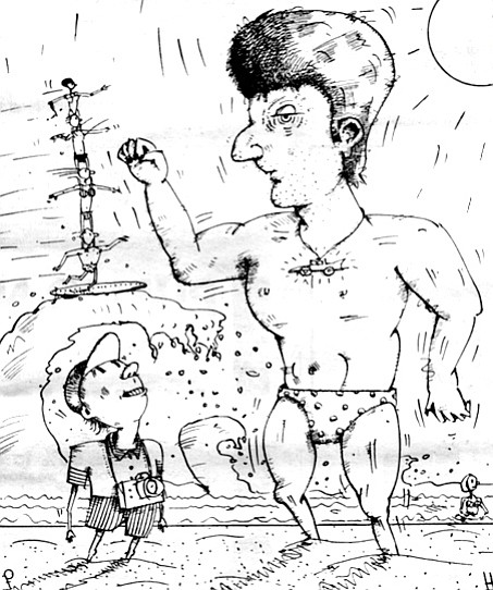 Illustration of San Diego beach