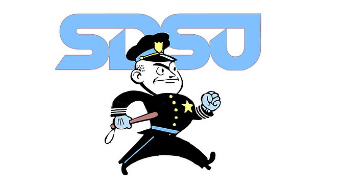 Po-Po, the new face of SDSU athletics. SDSU President Hirshman: “A good mascot should invoke something noble and strong while at the same time inspiring a modicum of fear in the opposition. And it should never exploit the prejudices that surround a particular segment of the community.”
