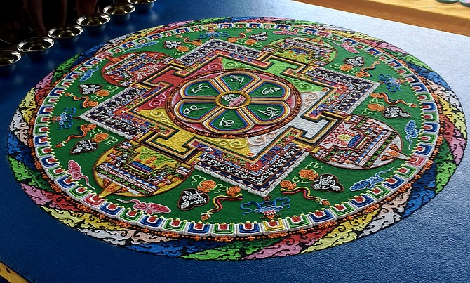 Tibetan sand mandala of compassion
