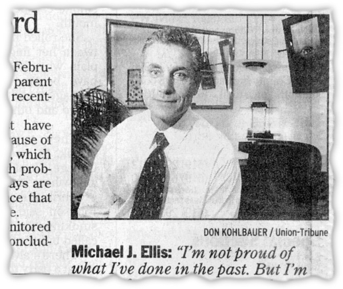 From San Diego Union-Tribune, September 4, 1999. Michael Ellis looks back.