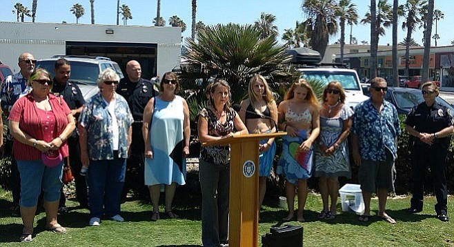 Lorie Zapf: "if you come to Ocean Beach and commit a crime on our public beaches, you will be on camera, and you will get caught."
