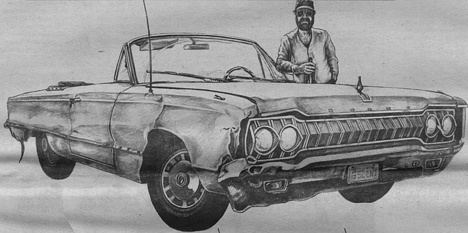 Harry Walker Byrd with his 1965 Dodge convertible - Image by David Coulson