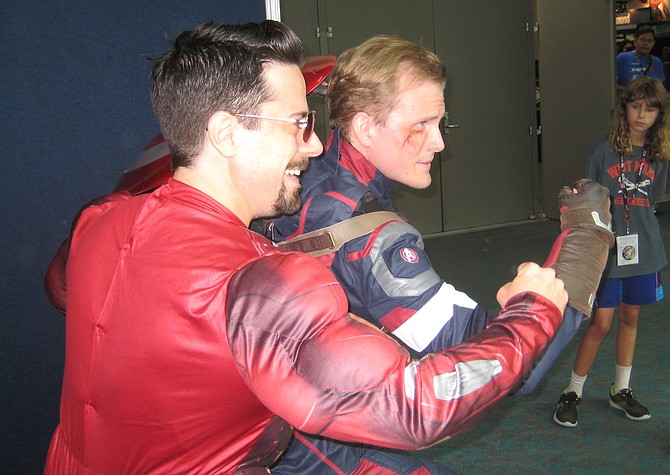 Iron Man (Tony Stark) and Captain America from Marvel Comics