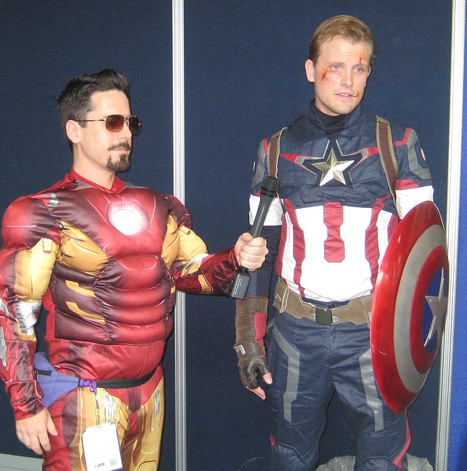 Iron Man (Tony Stark) and Captain America from Marvel Comics