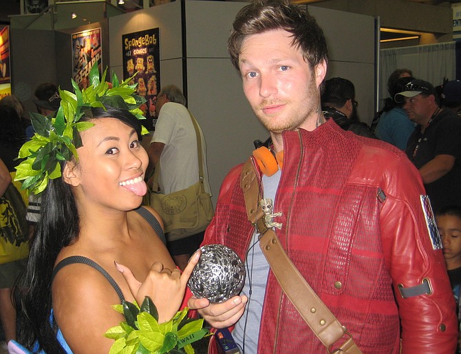 Lilo & Stitch and Guardians of the Galaxy cosplay at Comic-Con