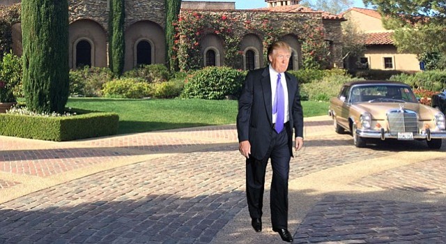 Empty hands, heavy heart: Republican Presidential candidate Donald Trump attended a fundraising luncheon at The Bridges at Rancho Santa Fe, but wound up leaving before they even brought out dessert.