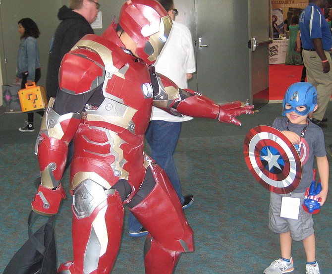 Iron Man and Captain America at Comic-Con