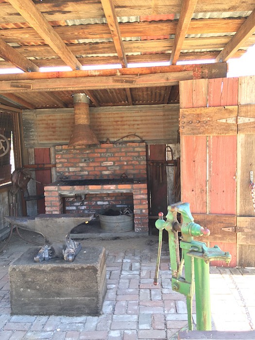 Inside the blacksmith's shop