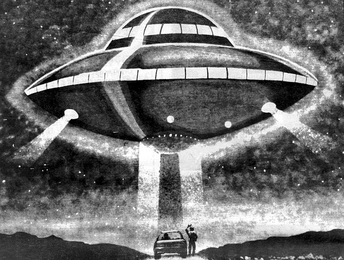 Illustration of UFO sighting