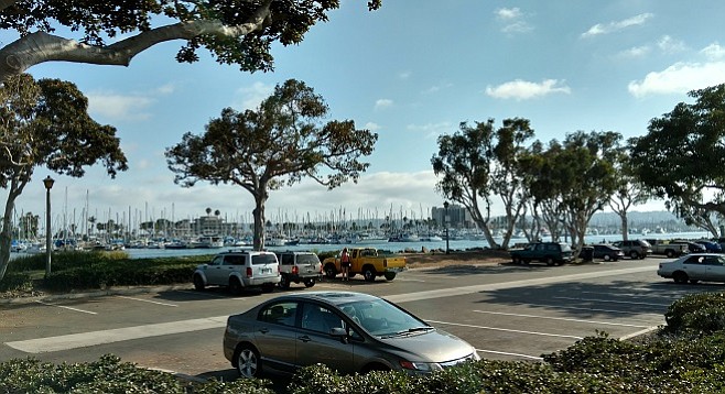 Plenty of parking available at Spanish Landing Park at 5 p.m. on a Thursday.