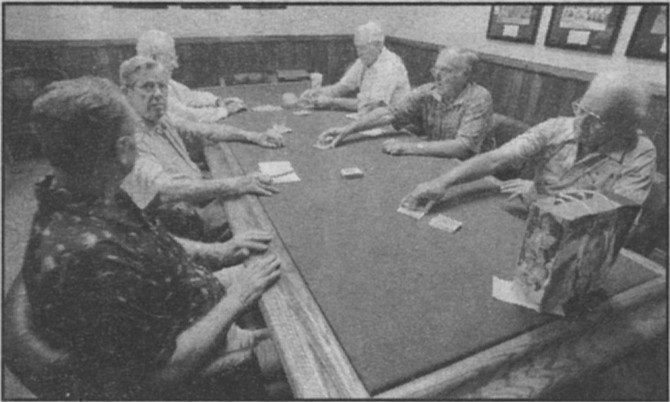 There were always members shooting pool and playing cards, and their faces would light up when the door opened and the golf balls came tumbling in. 