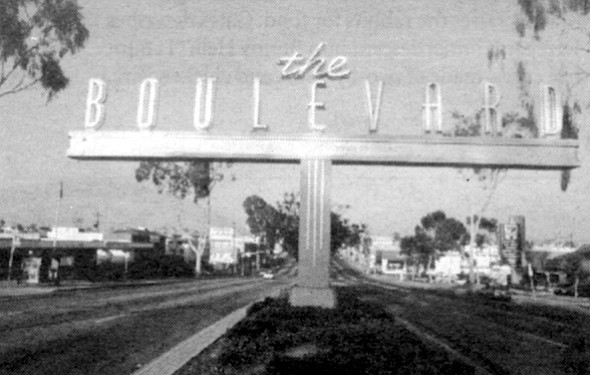 “The Boulevard” is an outright plea for graphic help to offset a cityscape inundated with strip centers.