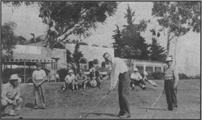 Tournament in 1920s. "The Marine Corps took over the land on the south side of what is now Barnett. So we went down to Chula Vista."