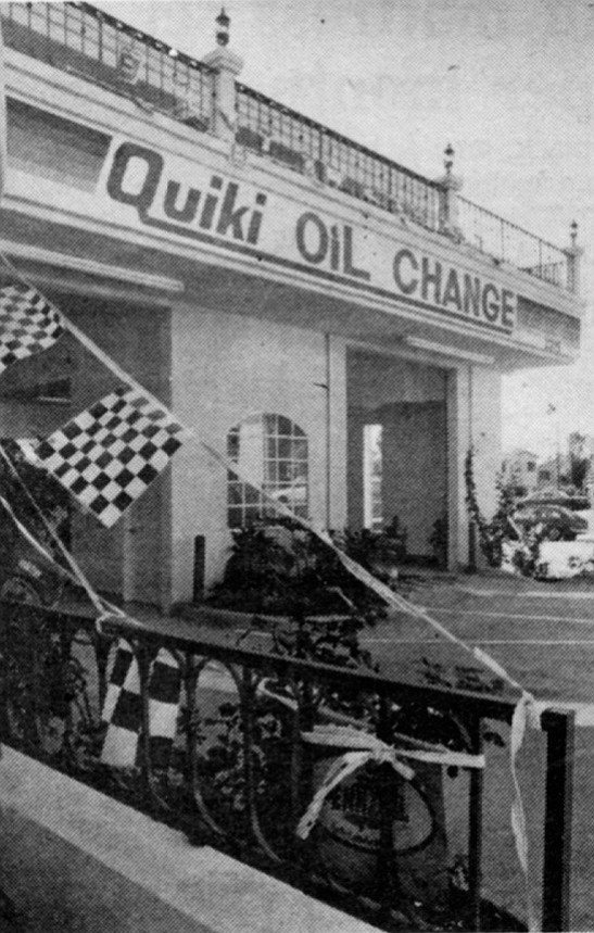 Quiki Oil Change in Pacific Beach: obsessive attention paid to tacky detail.