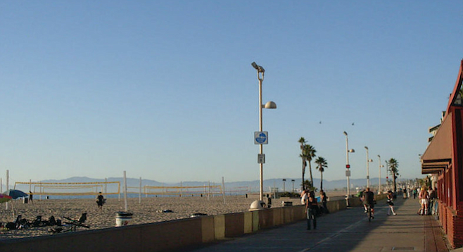 Officially called the South Bay Bicycle Trail, the Strand runs 22 miles up the coast from Redondo to Santa Monica.