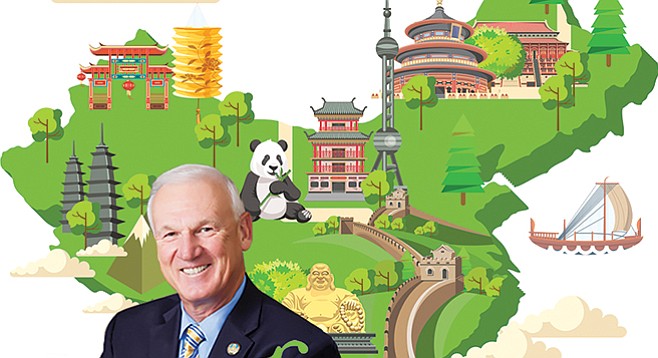 Ron Roberts skipped the slow boat to China in favor of business-class airfare courtesy of the Chinese government.