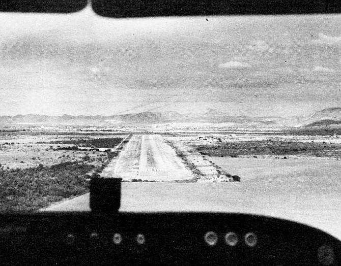 La Paz airport, 1950s. In 1964 Gardner had been invited to view some new cave paintings and fish-fossil beds near Santiago, so Muñoz flew him to La Paz.