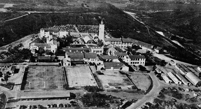 San Diego State in 1948. In 1944 the enrollment was 2000; with the return of the war veterans in 1946, it was 5000.


