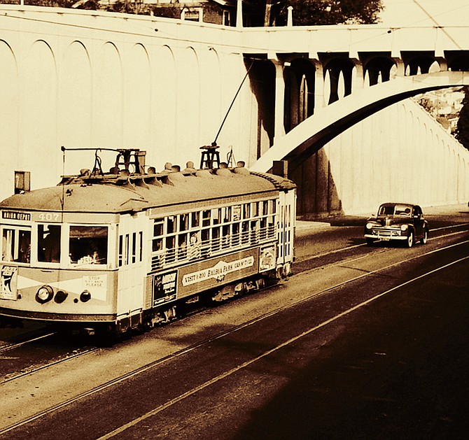 By 1949, buses and highways replaced streetcars, leaving this once important thoroughfare to fall into disrepair. (Photo: North Park Historical Society)