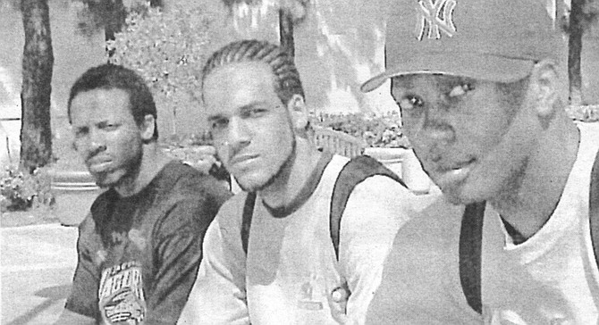 (From left to right) Mazyck, Aazaar, and Vince. “I’d die for my family, or anyone I loved, or something I strongly believe in. I don’t believe in dying for my country.”