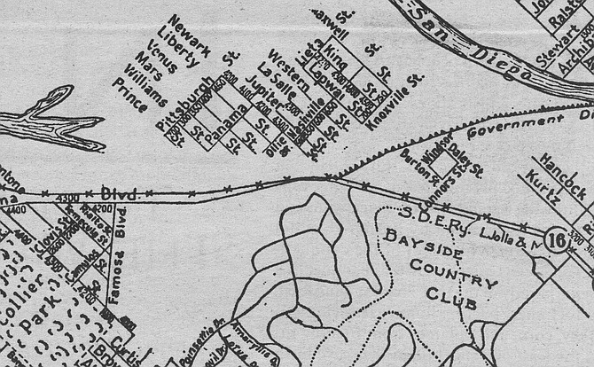 Nashville Street on a 1925 map