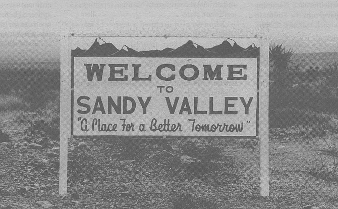 Sandy Valley sign