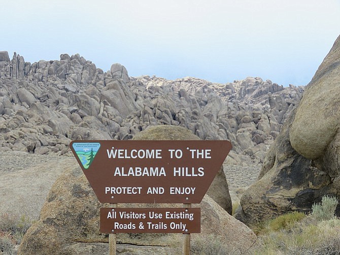 The Alabama Hills are a five-hour drive north, just off Highway 395.
