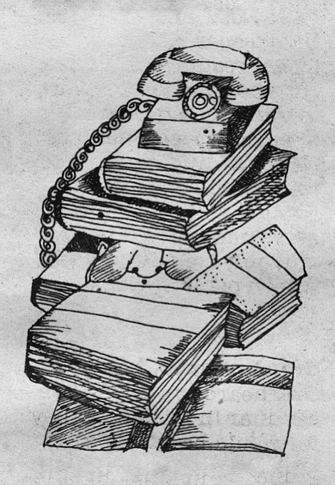 Phone books illustration