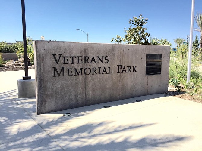 Veterans Memorial Park sign