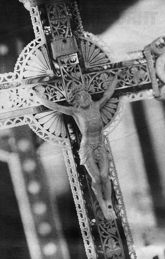 Hand-carved crucifix brought from Bethlehem