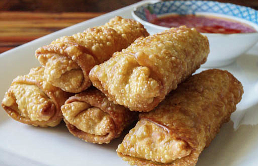 The egg roll pastry (but not the filling) is the best I’ve ever eaten