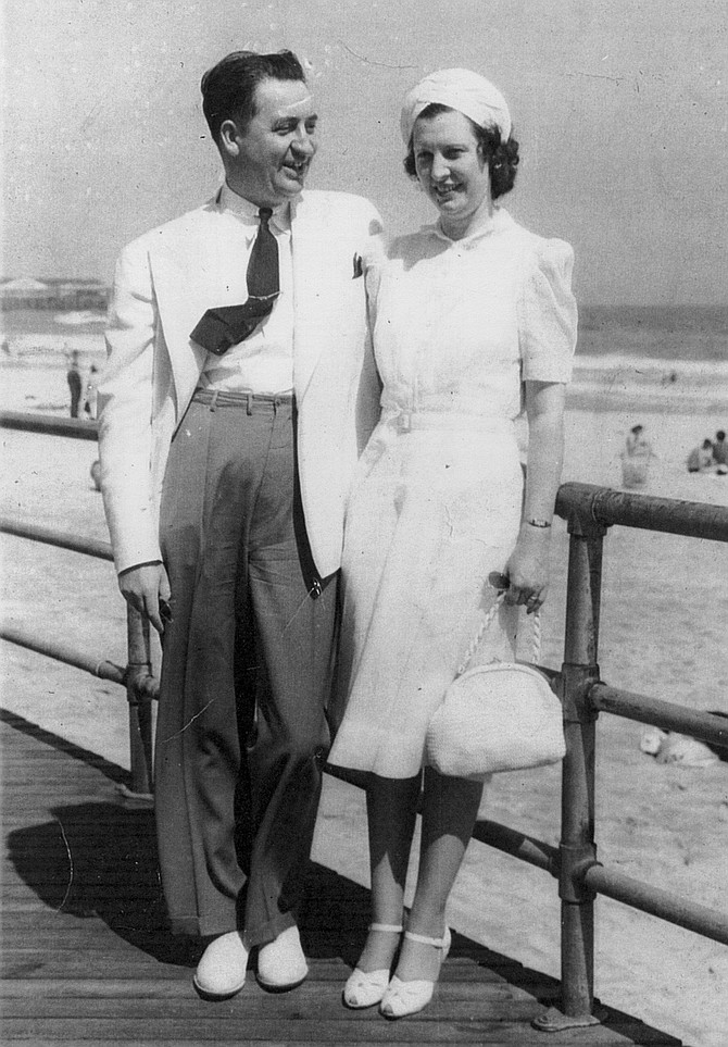Pappy and Sweetheart on their honeymoon, 1940. When Sweetheart died in ’89, he immediately moved into our home.