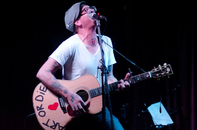 Folk-punk troubadour Micah Schnabel takes the Tower Bar stage on Thursday.