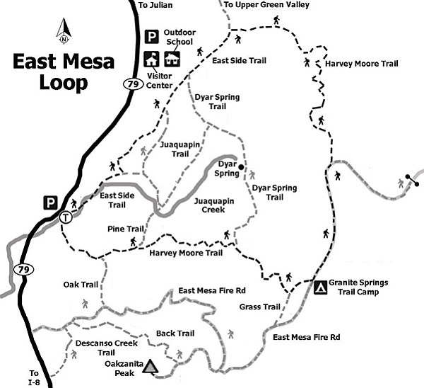 East Mesa trail map