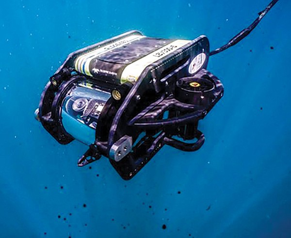 The RYGH ROV dives to 1000 feet and sends color images back to the surface