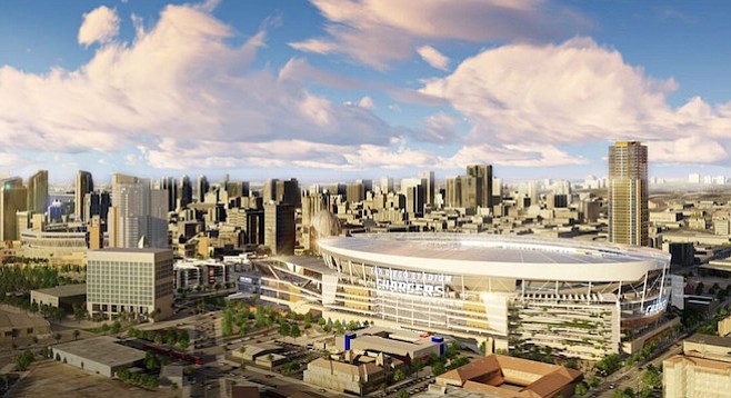 Rendition of proposed downtown stadium