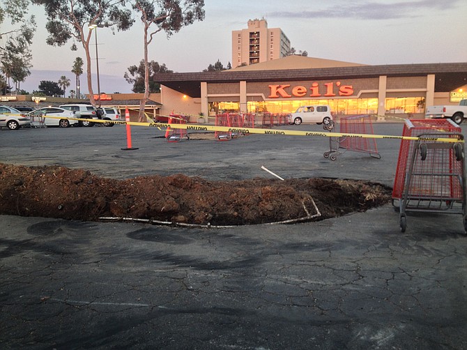 In June, the parking lot in front of Keil's got a make-over that included taking out all the trees and creating more parking space. 
