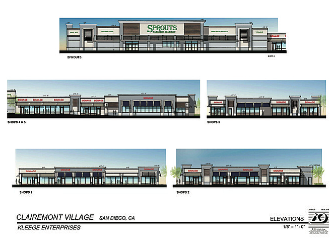 Architectural renderings of the future Clairemont Village