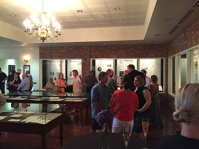 Mingling before dinner in the Green Dragon Tavern Museum