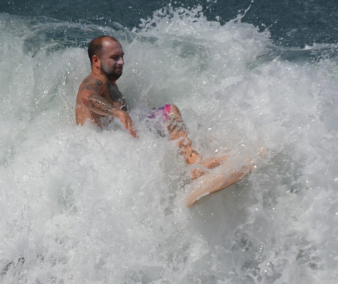 Ocean Beach surfing.