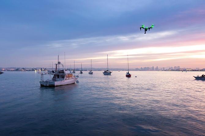 An early morning shot from Shelter Island Marina. We took the drone out for some other High-Altitude work, but I couldn't pass up on it's own stellar portrait with America's Finest City as the backdrop.