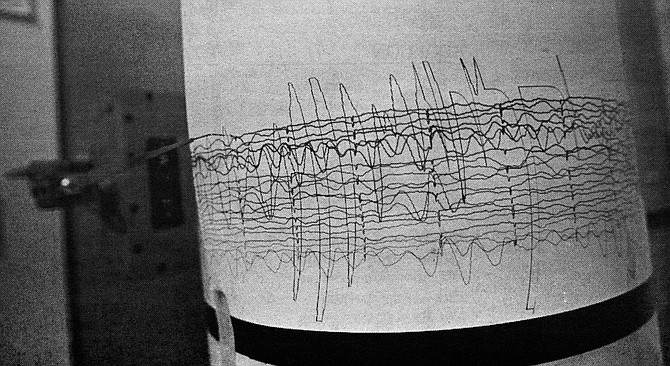 Seismograph reading, Northridge earthquake