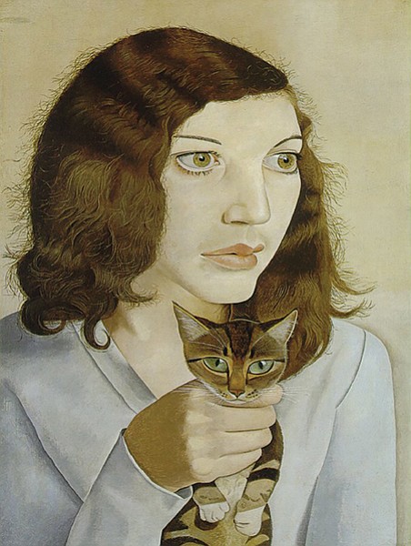 Girl with Kitten, by Lucian Freud (1947), oil on canvas