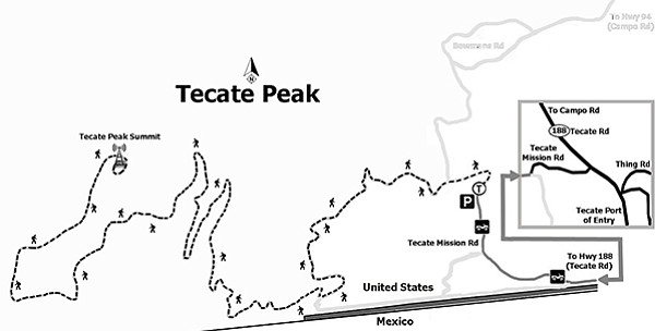 Tecate Peak trail map